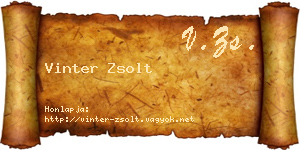 Vinter Zsolt névjegykártya