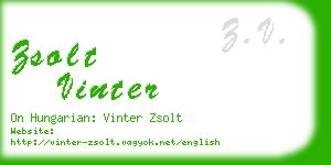 zsolt vinter business card